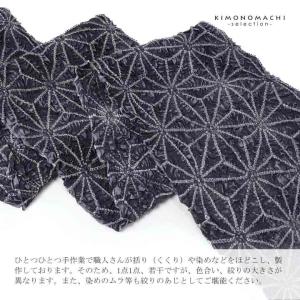 絞り浴衣反物 花しぼり「寄木細工 グレー」有松...の詳細画像2
