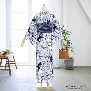 お仕立て上がり絞り浴衣単品「紺キキ 猫」有松絞...の詳細画像4