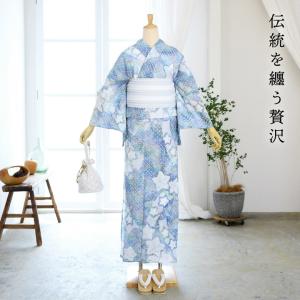 お仕立て上がり絞り浴衣単品 花しぼり「きら星 ...の詳細画像1
