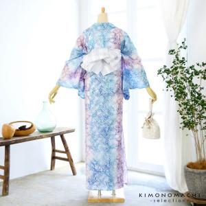 お仕立て上がり絞り浴衣単品「茶の葉 水色×紅藤...の詳細画像4