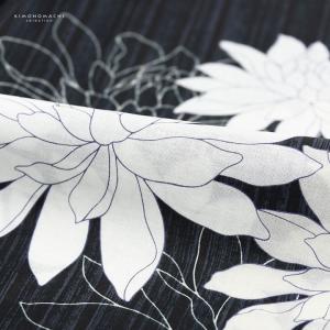 浴衣 レディース 女性浴衣単品「墨黒 菊」Fサ...の詳細画像4