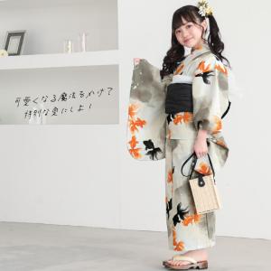浴衣 子供 女の子 子供浴衣 単品「貝殻・アガ...の詳細画像3