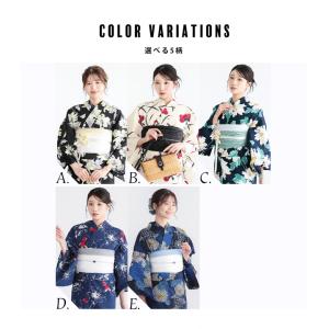 浴衣 レディース 女性 2点セット (浴衣+し...の詳細画像4