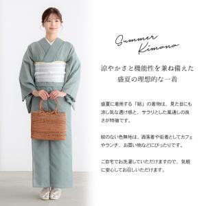 レディース 夏着物 色無地 絽(駒絽)紗八寸帯...の詳細画像1
