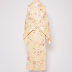 正絹 色無地 小紋 反物 本藍染め「変わり市松 留紺色」日本製 丹後