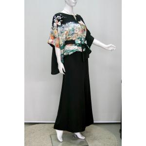 135一点物の正絹留袖ドレス【着物ドレス 和ド...の詳細画像1
