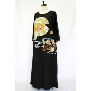 188 一点物の正絹留袖ドレス【着物リメイクド...の詳細画像2