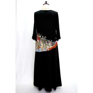 229 一点物の正絹留袖ドレス【着物リメイクド...の詳細画像4