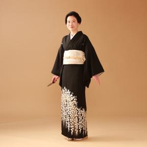 送料無料【黒留袖フルレンタルセット】うすずみ桜...の詳細画像1