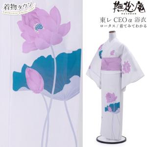 浴衣　洗える着物　セオα セオアルファー　あじさい　水色　検索) 撫松庵　ふりふ 浴衣 レディース セオアルファ 水色 女性用 撫松庵 東レ セオα