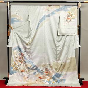 和遊館】即決eha1389 お仕立て付き！本加賀友禅「佐藤賢一」浜ちりめん