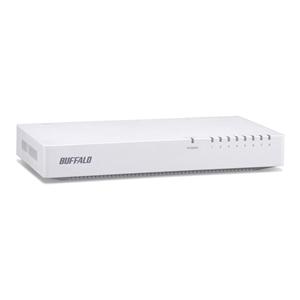バッファロー LSW4-TX-8NP／WH 10／100Mbps対応・8ポート スイッチングハブ （電源内蔵モデル・ホワイト）｜kimuraya-select