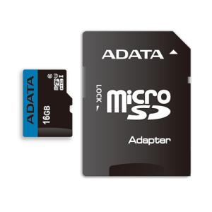 ADATA AUSDH16GUICL10RA1D MicroSDHC／XC UHS-I CLASS10 with ADAPTER カード ADATA Premier マイクロSDメモリーカード 16GB Class10 UHS-I｜kimuraya-select