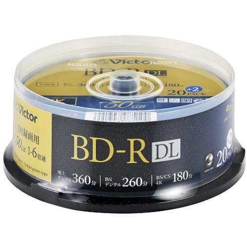 Victor VBR260RP22SJ5 ビデオ用 6倍速 BD-R DL 22枚パック 50GB ...