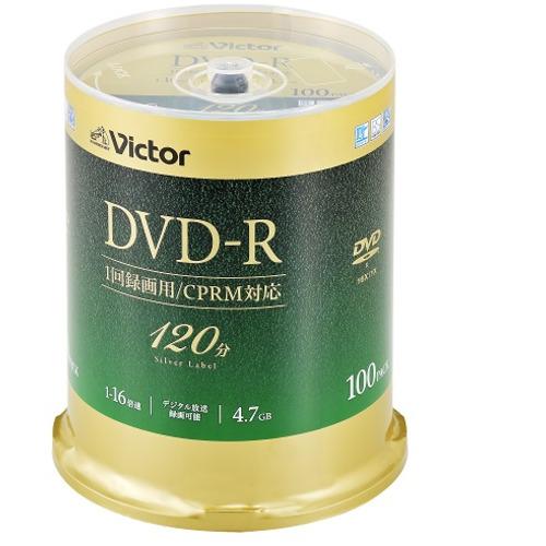 Victor VHR12J100SJ5 ビデオ用 16倍速 DVD-R 100枚パック 4.7GB ...