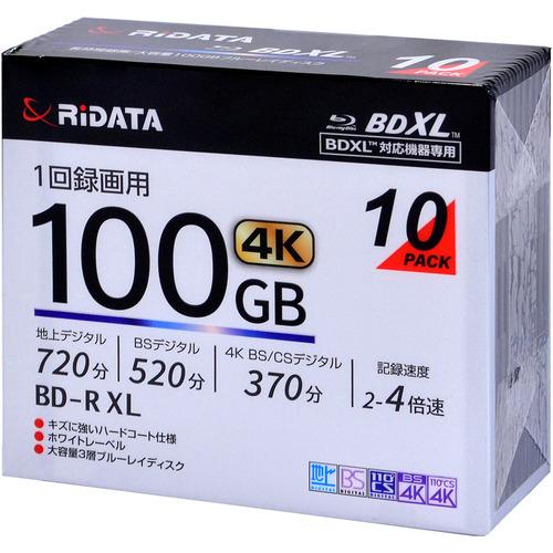RiDATA BD-R520PW4X.10PSCB 録画用BD-R XL 1回録画用 (片面3層)ス...