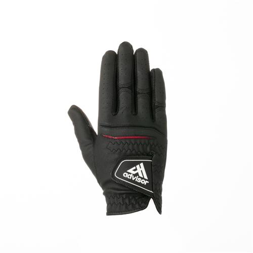 アドバイザー ADGL2018R ゴルフグローブ 右手用 ブラック サイズ S(22〜23cm)