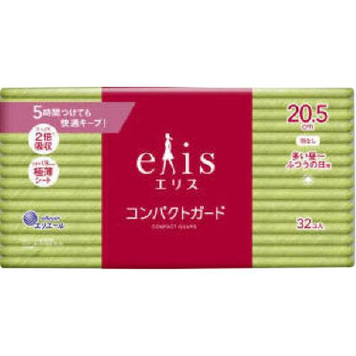 大王製紙 エリス コンパクトガード 多い昼ーふつうの日用 羽なし 32枚