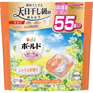 P&G ボールドジェルボール4D 心弾けるシトラス&ヴァーベナの香り つめかえ メガジャンボサイズ 55個｜kimuraya-select