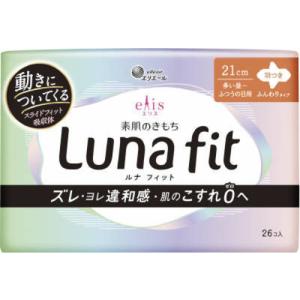 大王製紙 エリス 素肌のきもち ルナフィット 多い昼~ふつうの日用 羽つき 26枚｜kimuraya-select