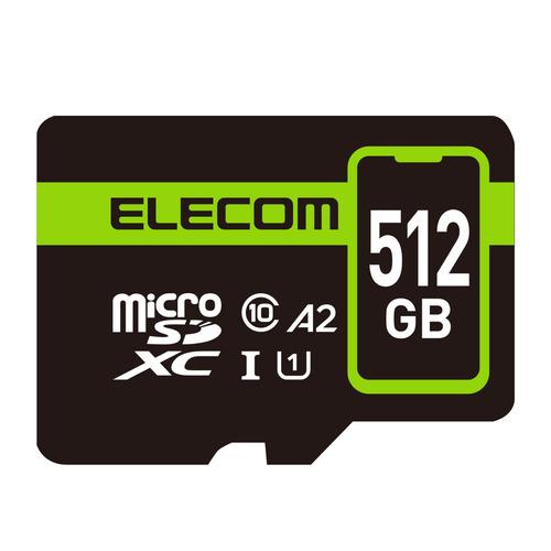 エレコム MF-SP512GU11A2R マイクロSDカード microSDXC 512GB Cla...