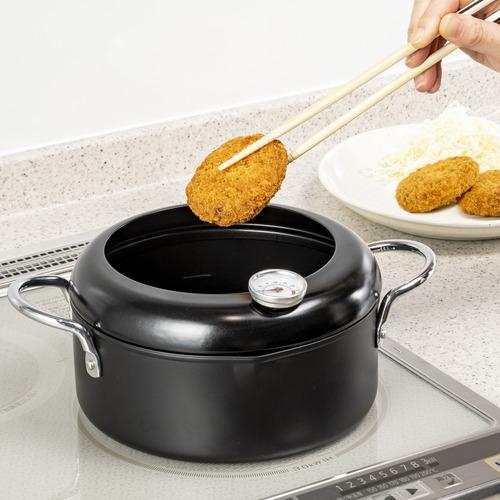 ヤマダオリジナル 天ぷら鍋 IH対応 温度計付き