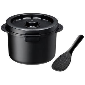 YAMAZEN NEJS-025CM キューブ型マイコン炊飯器 2合炊き ブラック