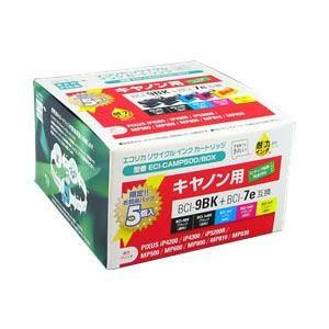 エコリカ ECI-CAMP500／BOX キヤノン BCI-7E+9／5MP 互換リサイクルインクカートリッジ 4色パック+9BK互換｜kimuraya-select