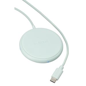 エレコム W-QA25GN ケーブル一体型 Qi規格対応ワイヤレス充電器(5W・卓上・1m) グリーン｜kimuraya-select