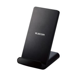 エレコム W-QS09BK Qi規格対応ワイヤレス充電器(5W・2枚コイル・スタンドタイプ) ブラック｜kimuraya-select