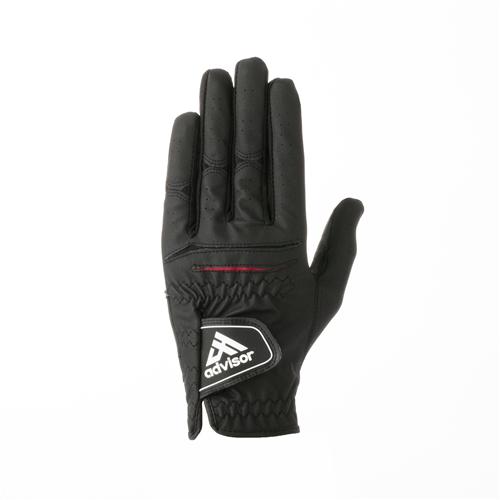 アドバイザー ADGL2018 ゴルフグローブ 左手用 ブラック サイズ S(22〜23cm)