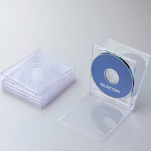 エレコム CCD-JSCNW5CR Blu-ray／DVD／CDケース(標準／PS／2枚収納／5パッ...