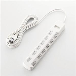 エレコム T-K6A-2650WH ほこり防止シャッター付 雷ガードタップ 5.0m｜kimuraya-select