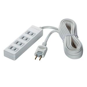 バッファロー BSTAPSG2420WH 2ピン式電源タップ 4個口タイプ 雷サージ防止付 2m ホ...
