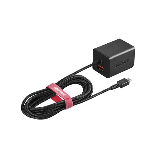 バッファロー BSMPA2401BC2TBK 2.4A出力 AC-USB急速充電器 microUSB...