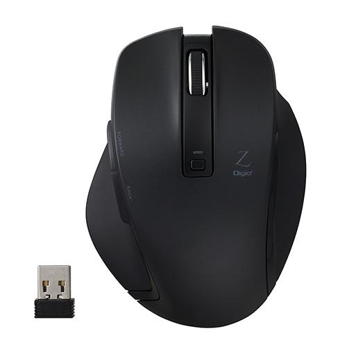 ナカバヤシ MUS-RKF129BK BlueLED 無線マウス Z 5ボタン Mサイズ 2.4GH...