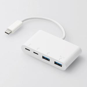 【推奨品】エレコム U3HC-A424P10WH USB Type-Cコネクタ搭載USBハブ(PD対応) ホワイト｜kimuraya-select