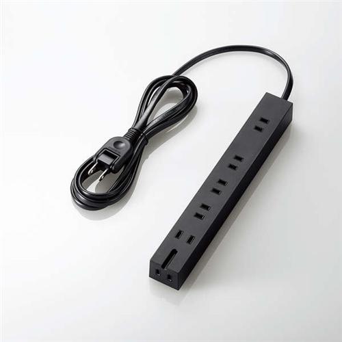 【推奨品】エレコム T-KM01-2620BK スタンダード雷・超強力タップ 6口 2m