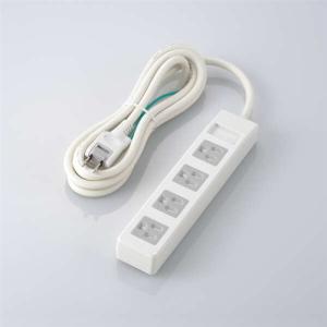 エレコム T-T1C-3425WH 3極4口シャッタータップ 2.5m｜kimuraya-select