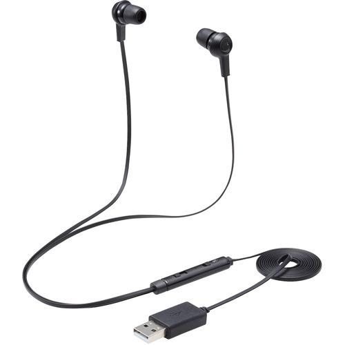 エレコム HS-EP17UBK インナーイヤー型ヘッドセット カナル ミュートスイッチ付 両耳 US...