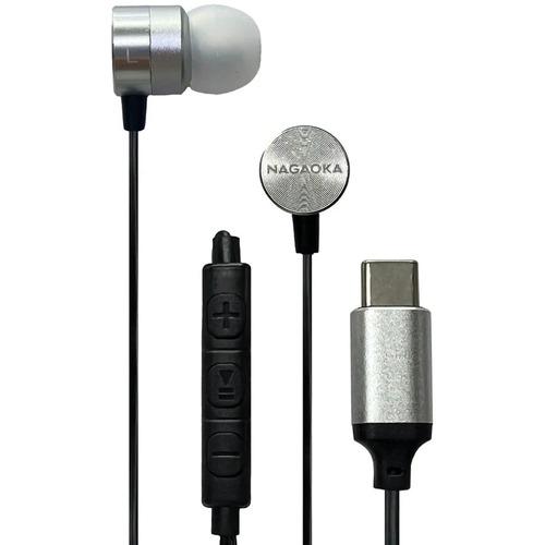 ナガオカ P908MTYPECMSV TYPE-Cプラグアルミハウジングイヤホン NAGAOKA［U...