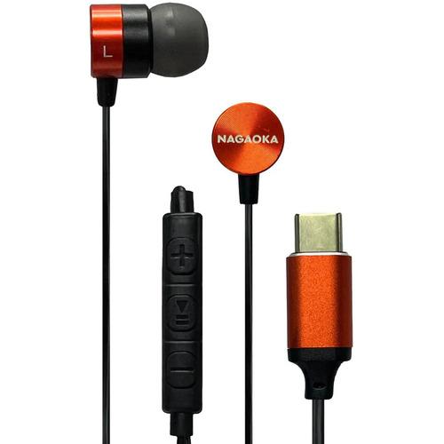 ナガオカ P908MTYPECSRD TYPE-Cプラグアルミハウジングイヤホン NAGAOKA［U...