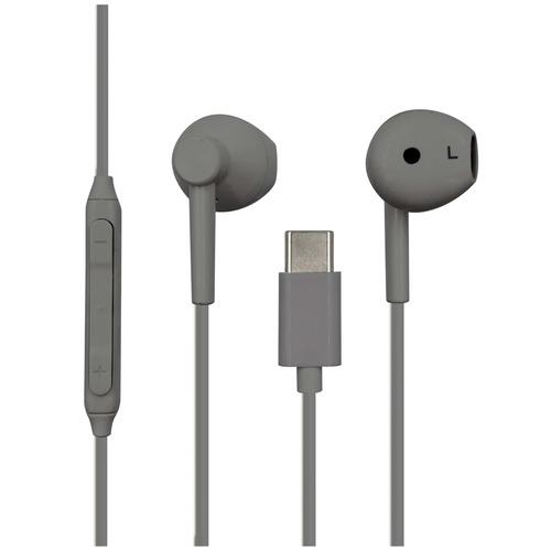 LUCILLA HPTCLU003GY TypeC ステレオイヤホン  チャコールグレー