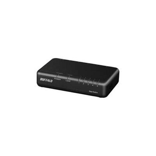 BUFFALO LSW7GT5EPLBK Giga対応 スイッチングハブ 5ポート 電源外付けモデル...