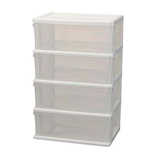 [幅54×奥行40×高さ83.5cm] 収納 チェスト プラスチック 引き出し キャスター付き シー...