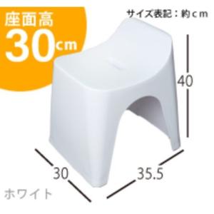 [座面高さ30cm] シンカテック バススツールH30 ホワイト｜kimuraya-select