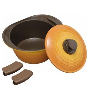 「納期約7〜10日」KITCHEN CHEF アイリスオーヤマ (IH対応)無加水鍋 24cm 深型(イエロー) IRIS OHYAMA キッチンシェフ MKSSP24DY