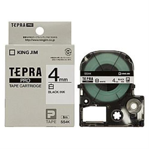 白ラベルテープ 「テプラPRO」(白テープ／黒文字／4MM幅)        SS4K