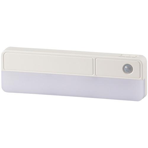 オーム電機 NIT-BLA6JRC-W LEDセンサーライト 80lm 電池式