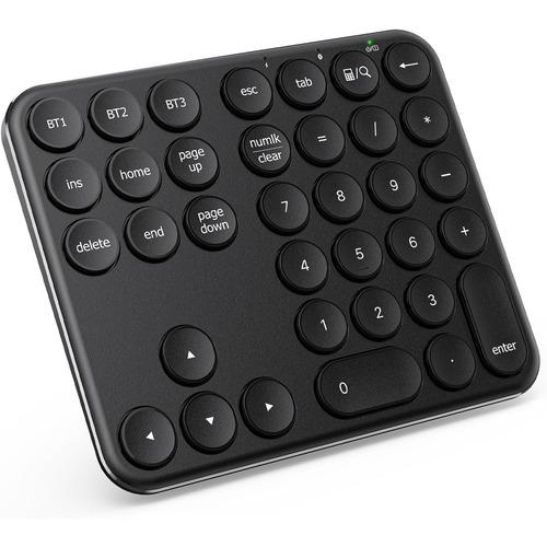 iClever ICKP11BK Bluetooth テンキーボード エルゴノミクス デザイン Wi...